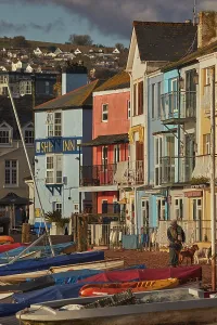 Dogs Prints: Harbourfront buildings along the edge of the Back Beach