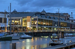 Bars Prints: Harbourside bars and restaurants, Bristol, England, United Kingdom, Europe