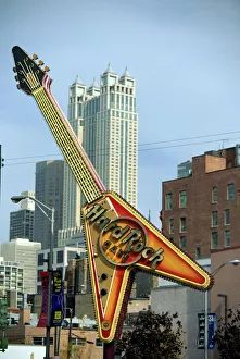 Sign Prints: Hard Rock Cafe huge guitar sign
