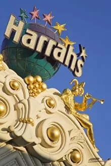 Images Dated 18th February 2010: Detail of Harrahs Casino, Las Vegas, Nevada, United States of America, North America