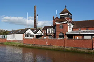 Stereotypical Prints: Harveys Brewery on River Ouse, Lewes, East Sussex, England, United Kingdom, Europe