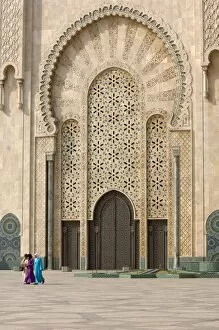 Images Dated 5th April 2009: Hassan II Mosque, Casablanca, Morocco, North Africa, Africa