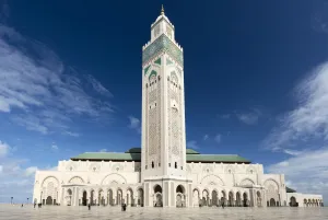 Typically Moroccan Prints: Hassan II Mosque (Grande Mosquee Hassan II), Casablanca, Morocco, North Africa, Africa