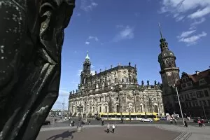 Images Dated 7th June 2009: Hausmann Tower, Hofkirche (St. Trinity Cathedral), Dresden, Saxony, Germany, Europe