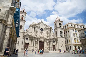 Habana Vieja Prints: Havana Cathedral, Habana Vieja, UNESCO World Heritage Site, Cuba, West Indies