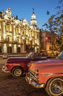 Lit Up Prints: Havana at night, Cuba, West Indies, Caribbean, Central America