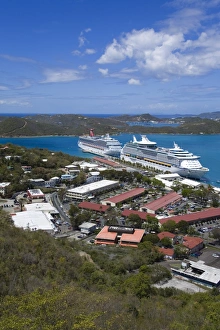 Images Dated 4th April 2007: Havensight Cruise Ship Terminal, City of Charlotte Amalie, St. Thomas Island, U