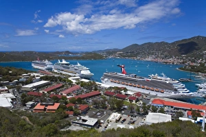 Images Dated 4th April 2007: Havensight Cruise Ship Terminal, City of Charlotte Amalie, St. Thomas Island, U