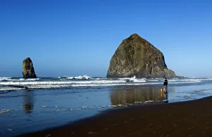 Images Dated 10th November 2007: Haystack Rock, Cannon Beach, Oregon, United States of America, North America