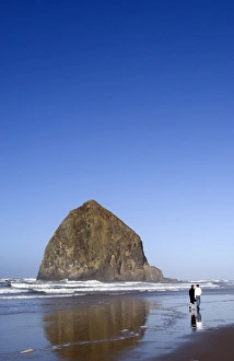 Images Dated 10th November 2007: Haystack Rock, Cannon Beach, Oregon, United States of America, North America