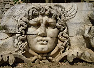 Asia Minor Prints: Head of Medusa, Didyma, Anatolia, Turkey, Asia Minor, Eurasia