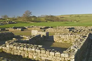 Vindolanda Prints: Headquarters building, Roman settlement and fort at Vindolanda, Roman Wall south