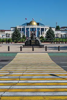Streets Prints: Headquarters of the government building in Magas