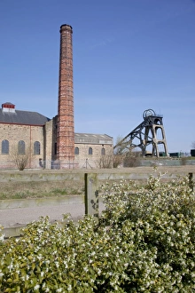 Mines Prints: Headstocks, Pleasley Colliery; Derbyshire, England, United Kingdom, Europe