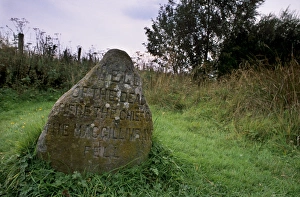 Head Stone Prints: Headstone marking the Well of the Dead