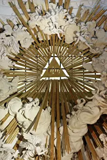 Austria Prints: The Hebrew Tetragrammaton / Yahweh symbolizes Gods omnipotence and simultaneously