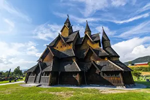 Tombstone Prints: Heddal Stave Church, Notodden, Vestfold og Telemark, Norway, Scandinavia, Europe