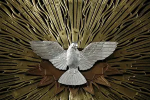 Birds Prints: Heiliggeistkirche church holy spirit dove by Joseph Plecnik, Vienna, Austria, Europe