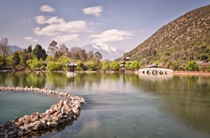 Yunnan Prints: Heilongtan (Black Dragon Pond) in Jade Spring Park, Lijiang, Yunnan, China, Asia