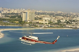Aviation Prints: Helicopter over Abu Dhabi, U