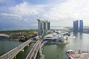 Marina Bay Prints: The Helix Bridge and Marina Bay Sands Singapore
