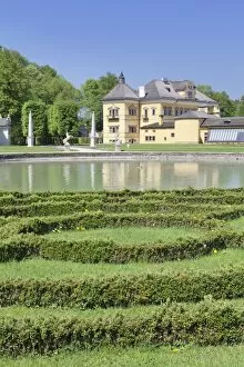 Images Dated 23rd April 2011: Hellbrunn Palace and formal garden, UNESCO World Heritage Site, Salzburg, Salzburger Land