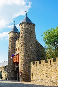 Old City Prints: Helpoort, old city gate and towers, Mstricht, Limburg, Netherlands, Europe