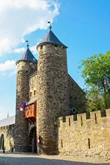 Fortification Gallery: Helpoort, old city gate and towers, Maastricht, Limburg, Netherlands, Europe