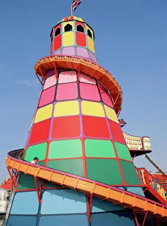 Helter skelter, fairground, Hunstanton, Norfolk, England, United Kingdom, Europe