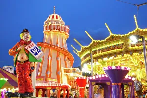 Customs Prints: Helter Skelter, Goose Fair, Nottingham, Nottinghamshire, England, United Kingdom, Europe