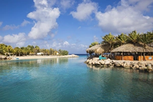 Curacao Prints: Hemingway Beach beach bar and grill, Willemstad, Curacao, West Indies, Lesser Antilles