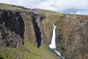 Hengifoss waterfall, Iceland, Polar Regions