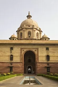 The Herbert Baker designed North Block Secretariat Building in New Delhi, India, Asia