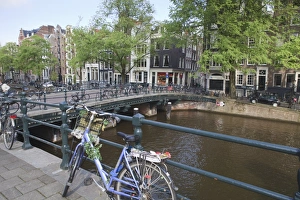 Bicycles Prints: Herengracht, Amsterdam, Netherlands, Europe