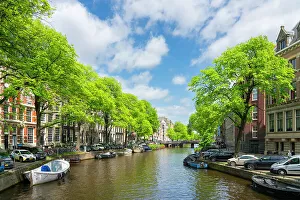 Reflective Prints: Herengracht canal, Amsterdam, The Netherlands, Europe