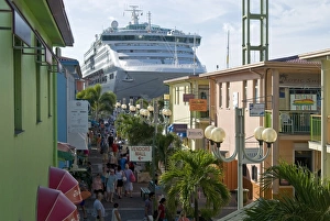 Cruise Ships Prints: Heritage Quay, Cruising Boat, St. Johns, Antigua, Leeward Islands, West Indies