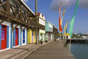 Images Dated 3rd February 2008: Heritage Quay shopping district in St. Johns, Antigua, Leeward Islands