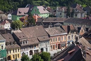 Images Dated 20th June 2009: Hermann Oberth Square, UNESCO World Heritage Site, Sighisoara, Transylvania