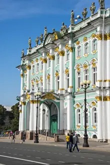 Palaces Prints: The Hermitage (Winter Palace), UNESCO World Heritage Site, St. Petersburg, Russia, Europe