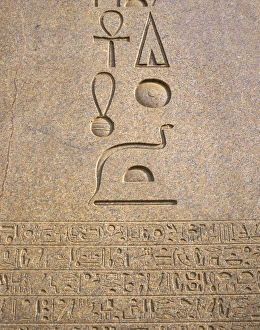 Karnak Prints: Hieroglyphic detail, Temple of Ammon, Karnak, Thebes, UNESCO World Heritage Site