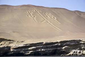 Geoglyph Prints: Hieroglyphs, Ballestos Islands, Peru, South America