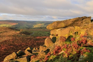 Higger Tor Prints: Higger Tor and Hathersage Moor, autumn sunrise, Peak District National Park, Derbyshire