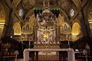 Valletta Prints: High Altar, St. Johns CoCathedral, Valletta, Malta, Europe