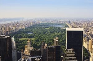 Images Dated 25th May 2009: High angle view of Central Park, cityscape looking North, Manhattan, New York City