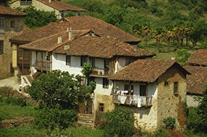 High angle view of the exterior of traditional stone