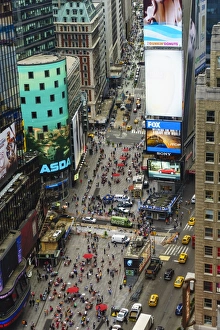 Theatre Prints: High angle view of Times Square