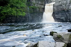 High Force, Englands biggest waterfall, on the River Tees near the village of Middleton-in-Teesdale, County Durham