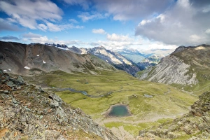 Braulio Valley Prints: High peaks frame the alpine lakes and meadows, Filon Del Mott, Bormio, Braulio Valley