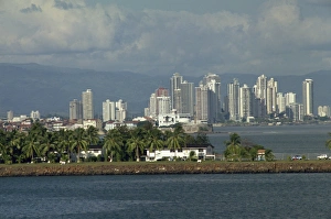 Panama City Prints: The high rise buildings on the skyline of Panama City