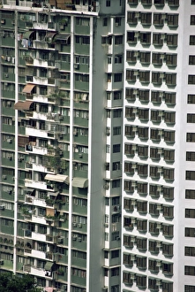 Happy Valley Prints: High rise flats in Happy Valley, Hong Kong, China, Asia